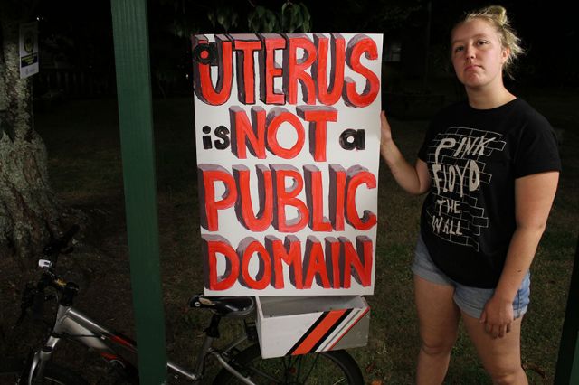 Pro-choice protestors return to Dominion Road
