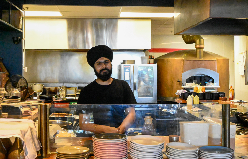 Ravinder Singh, sous chef at Feriza's says his staff has had difficulty commuting to work for the last four years. "Public transport is unreliable and people don't necessarily want to walk this far to eat. There are no buses late at night, meaning people must either spend money on Uber or Lime scooters, meanwhile a functioning bridge would allow people to walk, which is free.” Photo: Vivek Panchal 