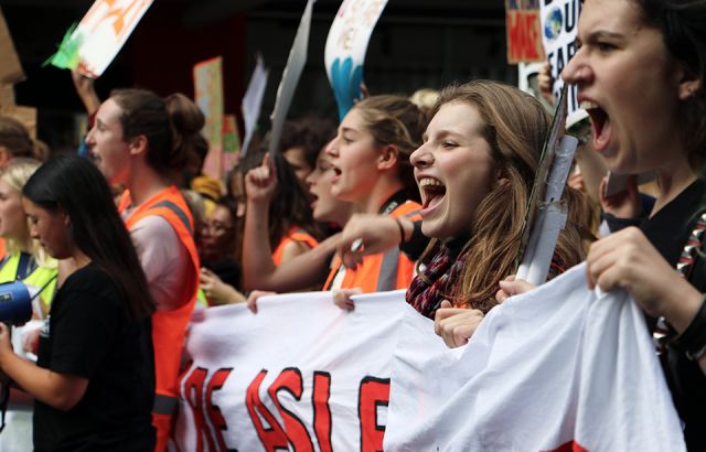 Students' second climate strike fills Auckland's Aotea Square