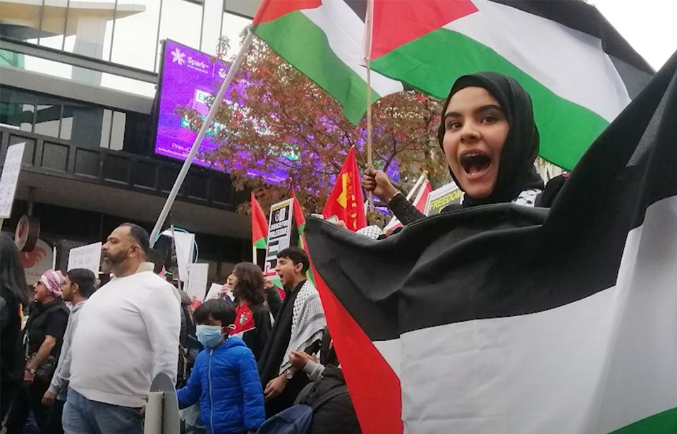 Aucklanders march in solidarity with Palestine