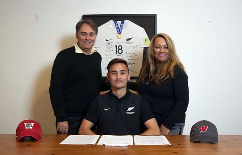 New Zealand footballer signs with leading US university